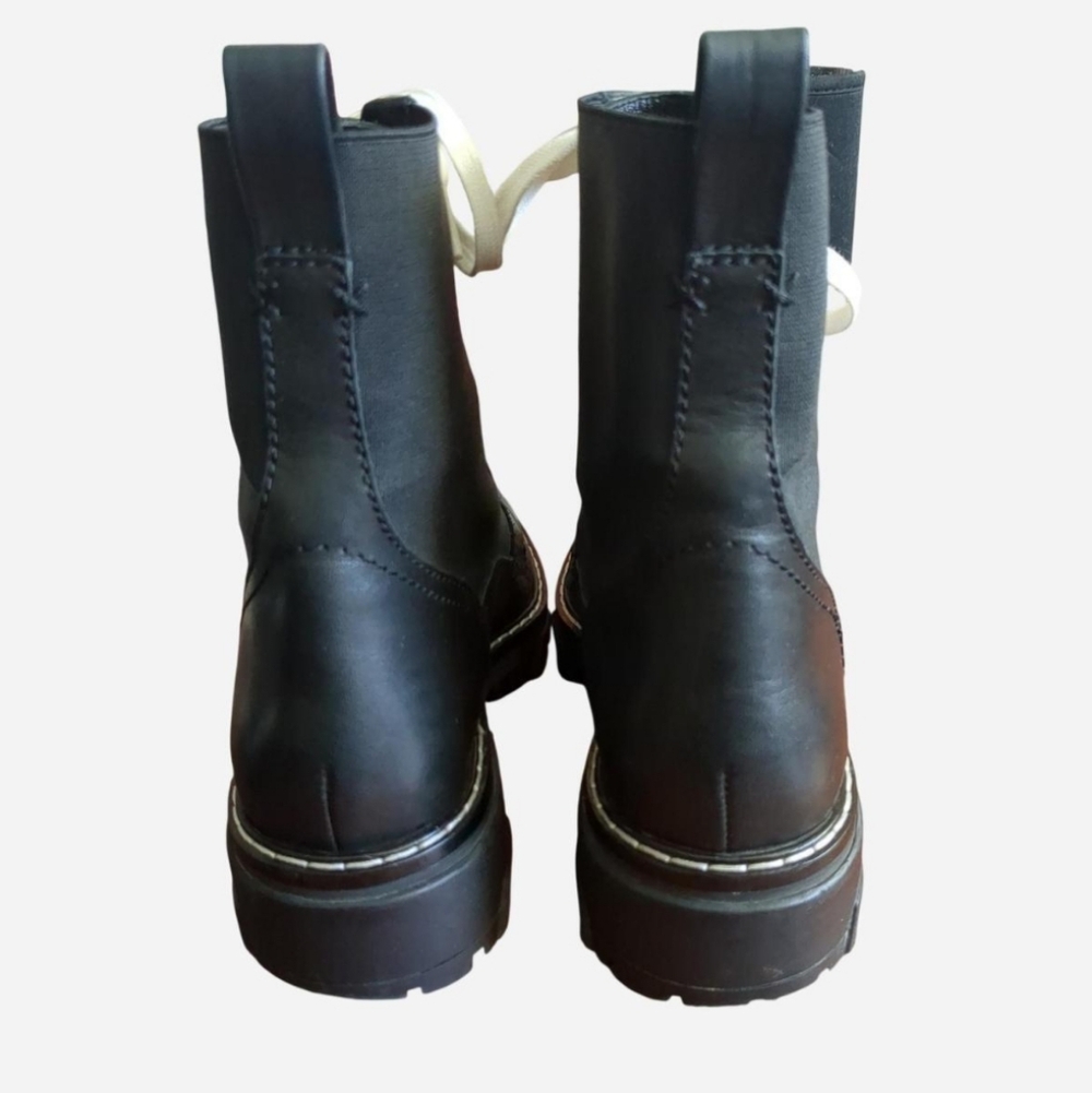 rag & bone Shiloh Leather Combat Boots – Black – Size 38 - Picture 9 of 11